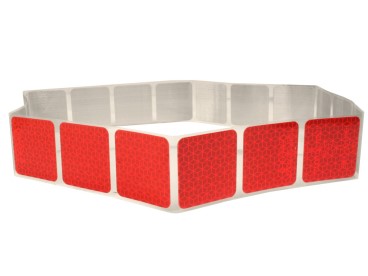 TAŚMA ODBLASKOWA CZERWONY kostka ORAFOL OŚ.848