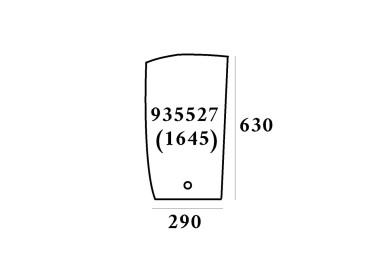 SZYBA PRZEDNIA DOLNA LEWA ZETOR 93 5527 935527