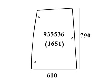 SZYBA BOCZNA LEWA ZETOR MAJOR FARMTRAC 93 5536 935536