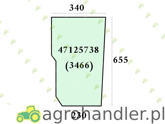 SZYBA PRZEDNIA DOLNA LEWA CASE NEW 47125738