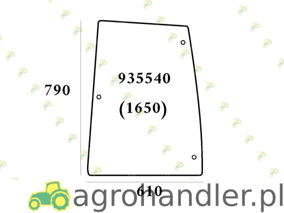 SZYBA BOCZNA PRAWA ZETOR FARMTRAC 93 5540 935540