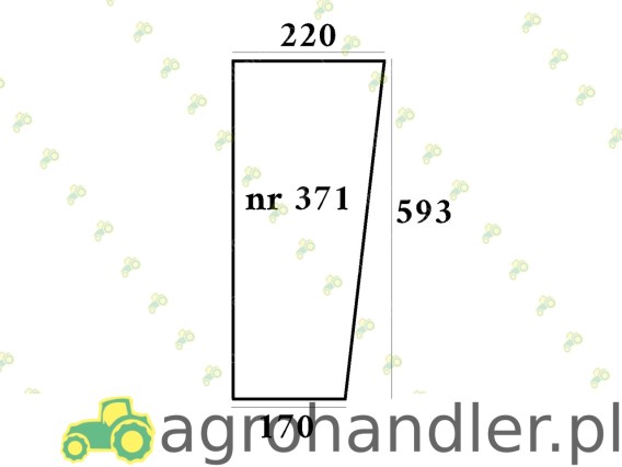 SZYBA PRZEDNIA DOLNA PRAWA/LEWA 371