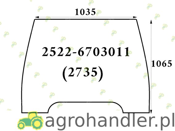 SZYBA PRZEDNIA MTZ BELARUS PRONAR 2522-6703011