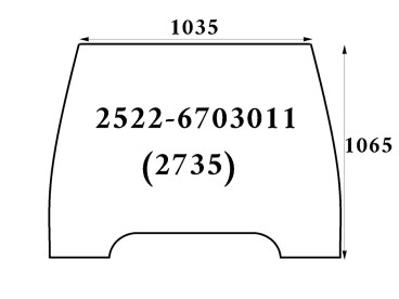 SZYBA PRZEDNIA MTZ BELARUS PRONAR 2522-6703011