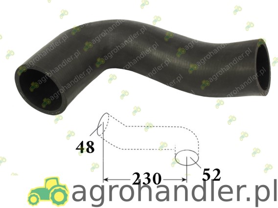 PRZEWÓD CHŁODNICY DOLNY 48/52 MASSEY 3618641M1