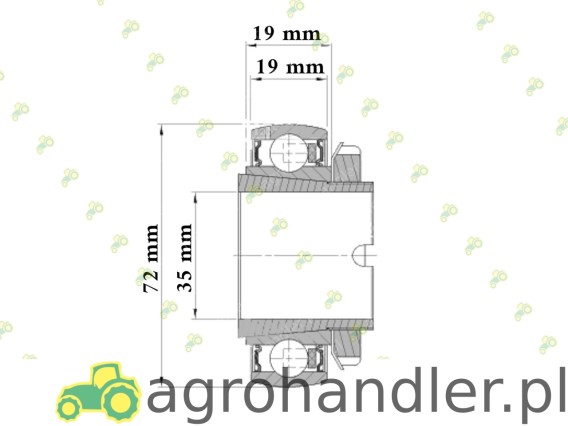 ŁOŻYSKO SAMONASTAWNE LK207 SNR 35x72x19 LK207G2H