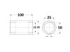 TULEJA FI-25mm wpust 8 mm L-100 mm 6740166