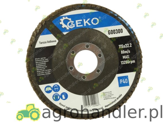 TARCZA PŁATKOWA 115 P40 G00300