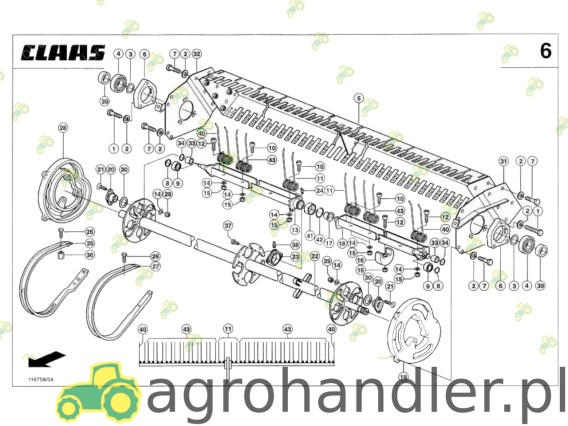 PROWADNICA, KRZYWKA TARCZOWA CLAAS 826104 0008261043
