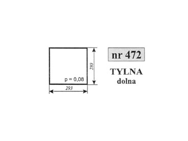 SZYBA TYLNA DOLNA STARY/NOWY TYP C-330 472
