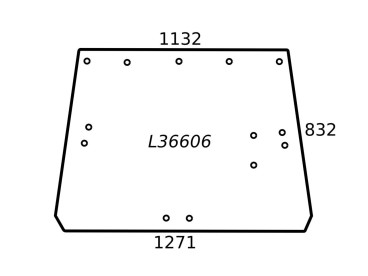 SZYBA ZIELONA L 36606 JOHN DEERE L36606