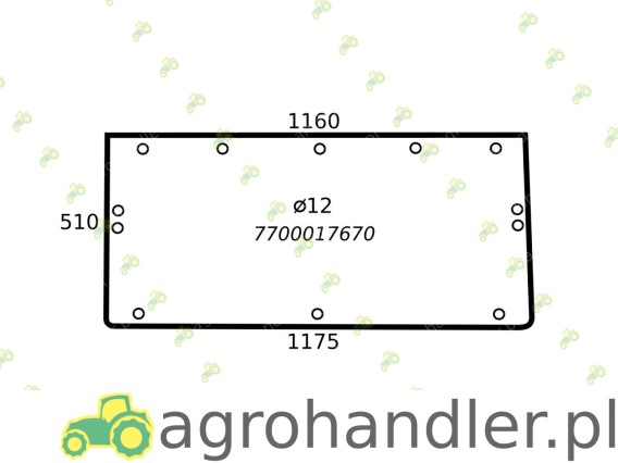 SZYBA TYLNA PODNOSZONA RENAULT 843a 7700017670