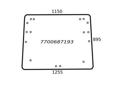 SZYBA TYLNA PODNOSZONA RENAULT BEZBARWNA 842a 7700687193