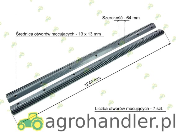 CEP CLAAS PARA 7 OTWORÓW KWADRATOWYCH 653266/67 176188 653266.0+653267.0 176188.0 0006532660+0006532670 0001761880